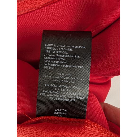 Bebe Dress Womens Small Red Striped Sheer Bodycon Long Sleeve SALT1099 NWT - Picture 6 of 8